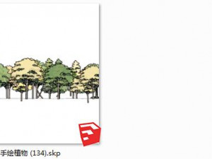 Garden plant hand-painted arbor SU model collection 100 Modello 3D