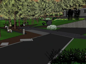 Park Landscape Model SU 3D Model