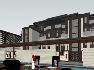 SU model design of modern and elegant residential buildings of well-known enterprises Modelo 3D