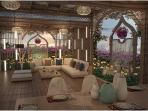 Chinese style elegant and quiet yard landscape 3Dモデル