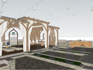 Chinese style elegant and quiet yard landscape 3Dモデル
