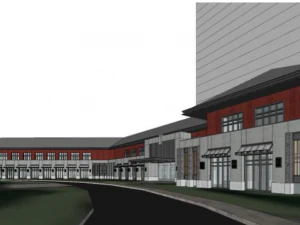 Chinese style high-rise courtyard building SU model 3D Model