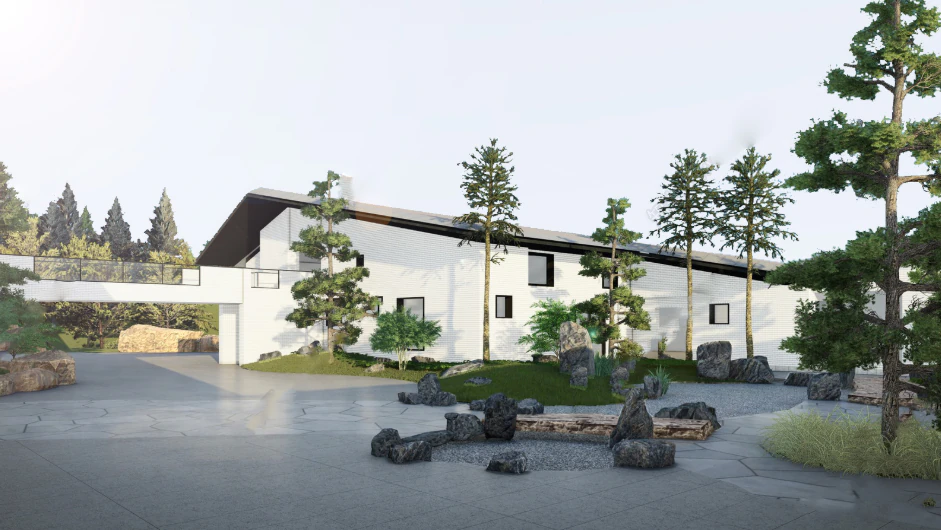 Small courtyard landscape design su model 3D Model .c4d .max .obj .3ds .fbx .stl .blend