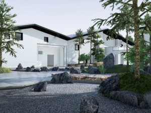 Small courtyard landscape design su model 3Dモデル