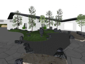 Small courtyard landscape design su model 3D Model
