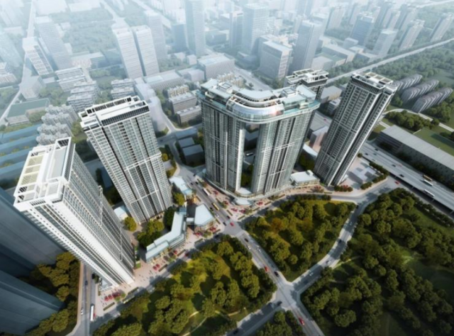 Architectural Model Design of Central Plaza 3D Модель .c4d .max .obj .3ds .fbx .stl .blend 