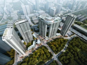 सेंट्रल प्लाजा का वास्तुशिल्प मॉडल डिजाइन 3D मॉडल