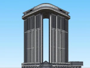 Architectural Model Design of Central Plaza 3D Model