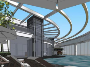 Architectural Model Design of Central Plaza 3D Model