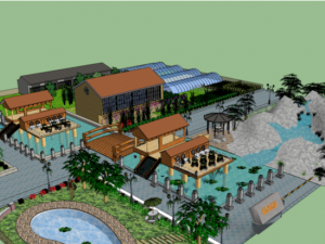 10 sets of courtyard garden model SU material package download Modelo 3D