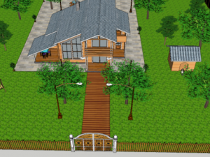 10 sets of courtyard garden model SU material package download Modelo 3D