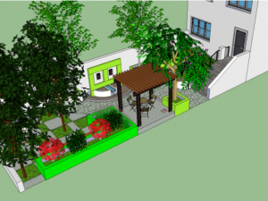10 sets of courtyard garden model SU material package download Modelo 3D