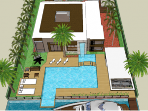 10 sets of courtyard garden model SU material package download Modelo 3D