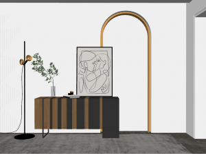 8 models of porch shoe cabinet porch cabinet indoor SU model 3D Model