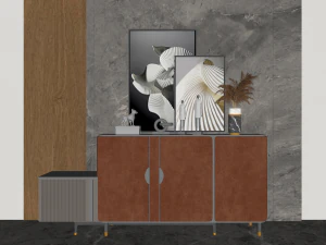 8 models of porch shoe cabinet porch cabinet indoor SU model 3D Model
