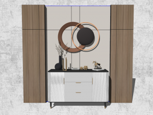 8 models of porch shoe cabinet porch cabinet indoor SU model Modelo 3D