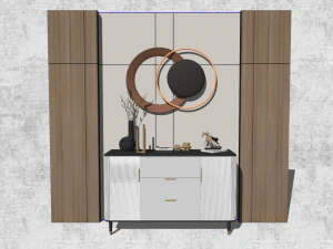 8 models of porch shoe cabinet porch cabinet indoor SU model 3D Model