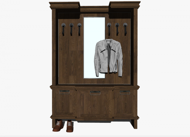 10 Entrance Shoe Cabinets Entrance Cabinet Indoor SU Models 110 Modelo 3D .c4d .max .obj .3ds .fbx .stl .blend 