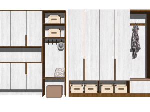 15 models of porch shoe cabinet porch cabinet indoor SU model Model 3D
