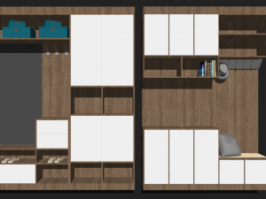 15 models of porch shoe cabinet porch cabinet indoor SU model Model 3D