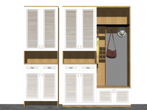 15 models of porch shoe cabinet porch cabinet indoor SU model Model 3D