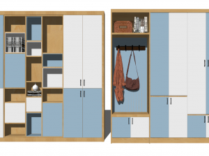 15 models of porch shoe cabinet porch cabinet indoor SU model Model 3D