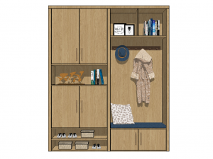 15 models of porch shoe cabinet porch cabinet indoor SU model Model 3D