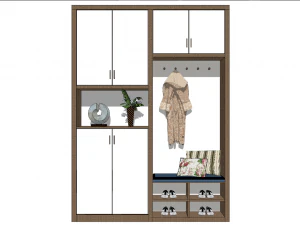 15 models of entryway and shoe cabinet entryway cabinet indoor SU models 3D Model