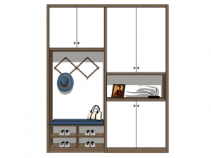15 models of entryway and shoe cabinet entryway cabinet indoor SU models 3D-Modell
