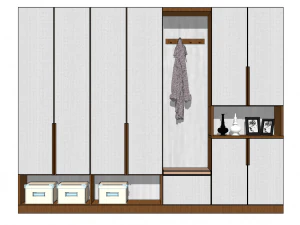 15 models of entryway and shoe cabinet entryway cabinet indoor SU models 3D Model