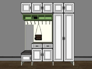 15 models of entryway and shoe cabinet entryway cabinet indoor SU models 3D Model