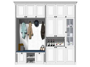 15 models of entryway and shoe cabinet entryway cabinet indoor SU models 3D-Modell