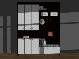 15 models of entryway and shoe cabinet entryway cabinet indoor SU models 3D Model