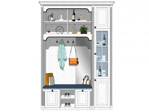15 models of entryway and shoe cabinet entryway cabinet indoor SU models 3D Model