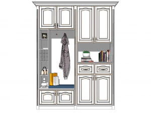 현관 신발장 현관 캐비닛 실내 SU 모델 20 모델 3D 모델