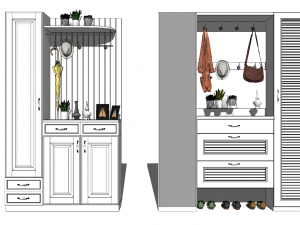 20 models of porch shoe cabinet porch cabinet indoor SU models 3D Model