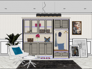 10 models of porch shoe cabinet porch cabinet indoor SU models 3D 모델