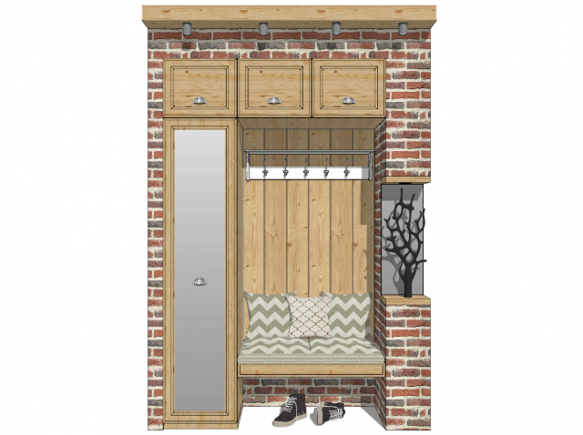 10 entryway shoe cabinet entryway cabinet indoor SU models 3D Model .c4d .max .obj .3ds .fbx .stl .blend 