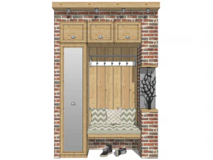 10 entryway shoe cabinet entryway cabinet indoor SU models 3D Model