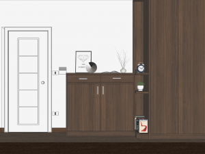 10 entryway shoe cabinet entryway cabinet indoor SU models 3D Model