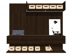 10 entryway shoe cabinet entryway cabinet indoor SU models 3D Model