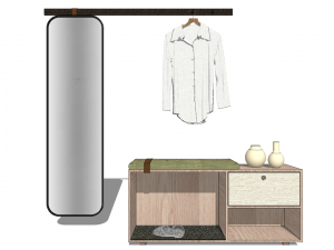 10 entryway shoe cabinet entryway cabinet indoor SU models 3D Model