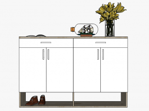 10 entryway shoe cabinet entryway cabinet indoor SU models 3D Model