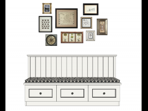 10 entryway shoe cabinet entryway cabinet indoor 3D Model