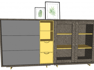 8 kinds of porch shoe cabinet indoor SU 3D Model