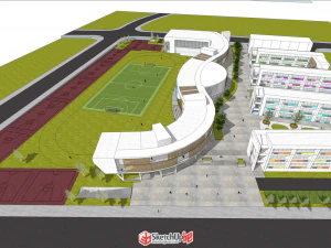 SU model of a primary school 3D Model