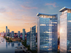 Riverside super high-rise modern luxury residence commercial complex 3D Model