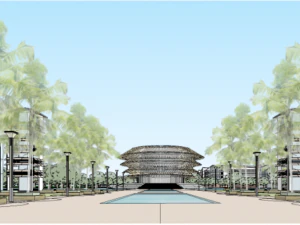 Bidding scheme of a food and drug college 3D Model