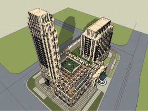 Atlantic Hotel Artdeco Style 3D Model