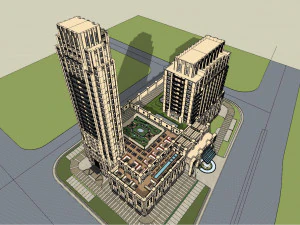 Atlantic Hotel Artdeco Style 3D Model